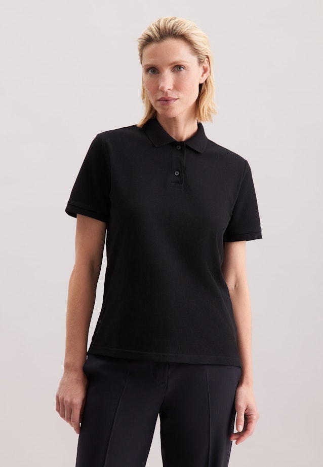 Regular polo shirt Uni in Black |  Seidensticker Onlineshop