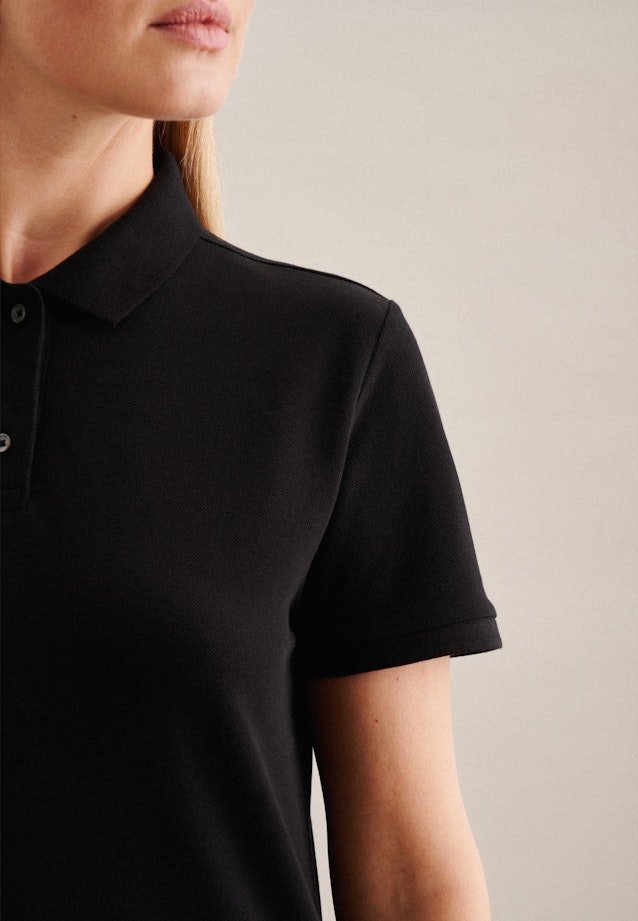 Chemise Polo Regular Manche Courte in Noir |  Seidensticker Onlineshop