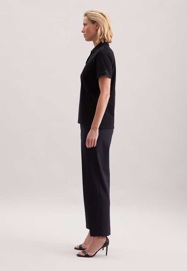 Regular Polo Shirt Uni in Schwarz |  Seidensticker Onlineshop