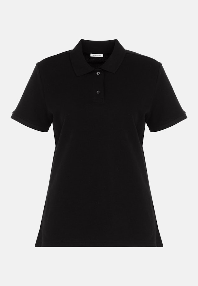 Kragen Polo Shirt Regular in Schwarz |  Seidensticker Onlineshop