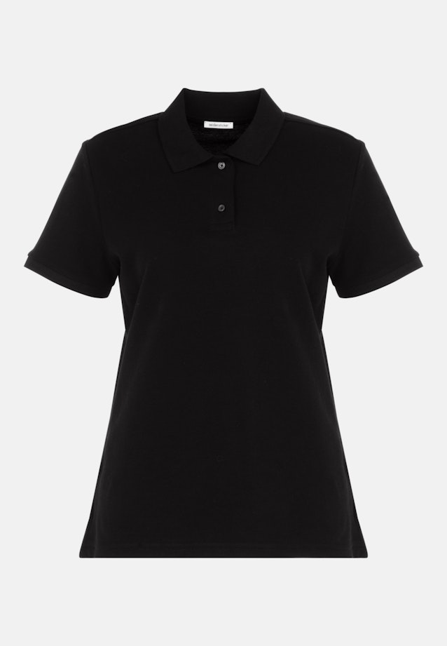 Chemise Polo Regular Manche Courte in Noir |  Seidensticker Onlineshop