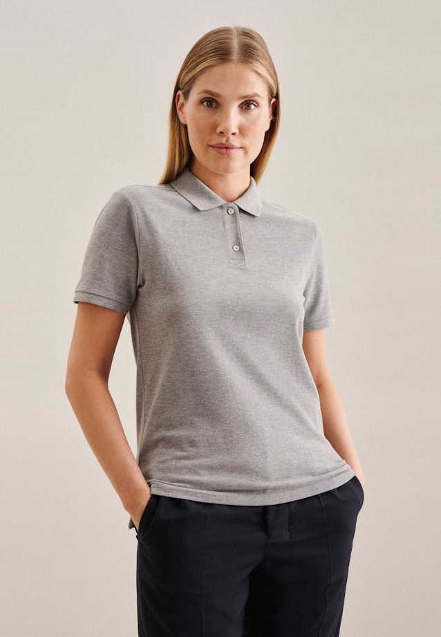 Kraag polo shirt in Grijs | Seidensticker Onlineshop
