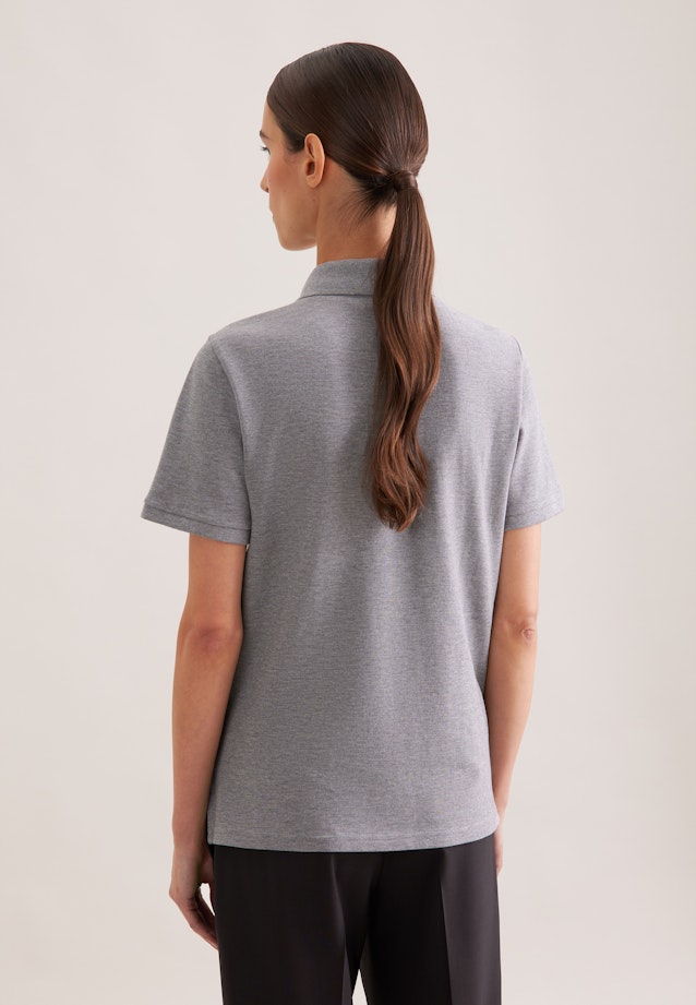 Piqué Poloshirt aus Baumwolle regular fit in Grau |  Seidensticker Onlineshop