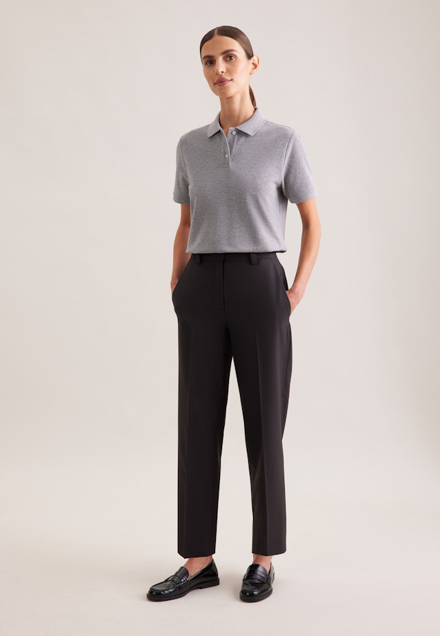 Piqué Poloshirt aus Baumwolle regular fit in Grau |  Seidensticker Onlineshop