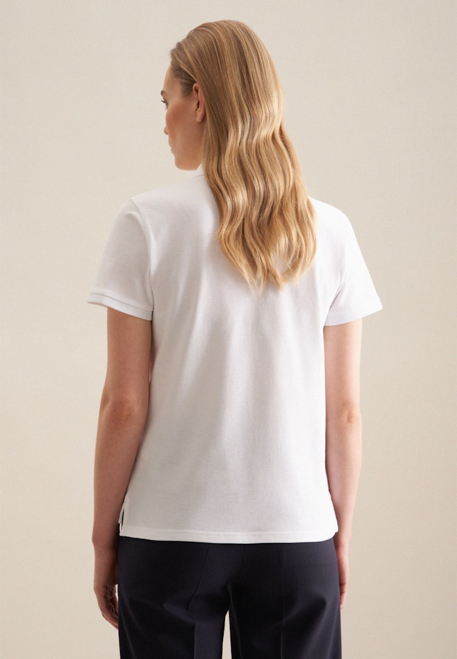 Piqué Poloshirt aus Baumwolle regular fit in White | Seidensticker online shop