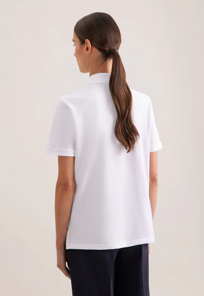 Piqué Poloshirt aus Baumwolle regular fit in Weiß |  Seidensticker Onlineshop