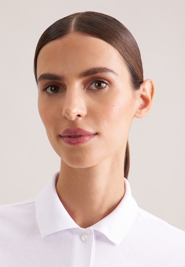 Piqué Poloshirt aus Baumwolle regular fit in Weiß |  Seidensticker Onlineshop