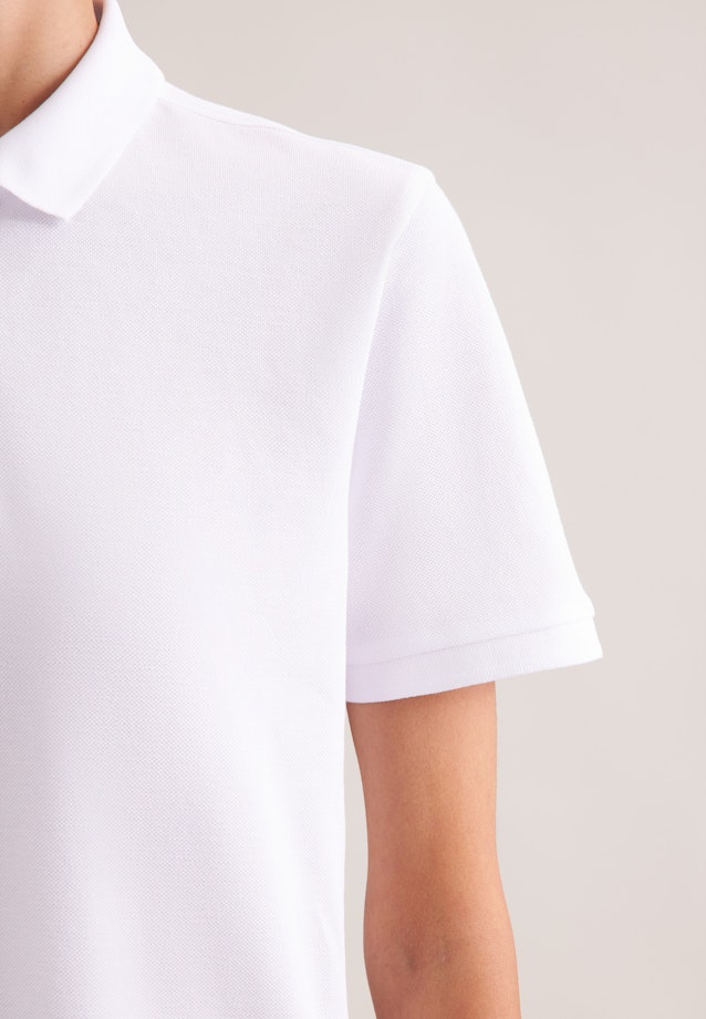 Piqué Poloshirt aus Baumwolle regular fit in Weiß |  Seidensticker Onlineshop