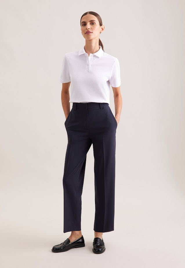 Piqué Poloshirt aus Baumwolle regular fit in Weiß |  Seidensticker Onlineshop