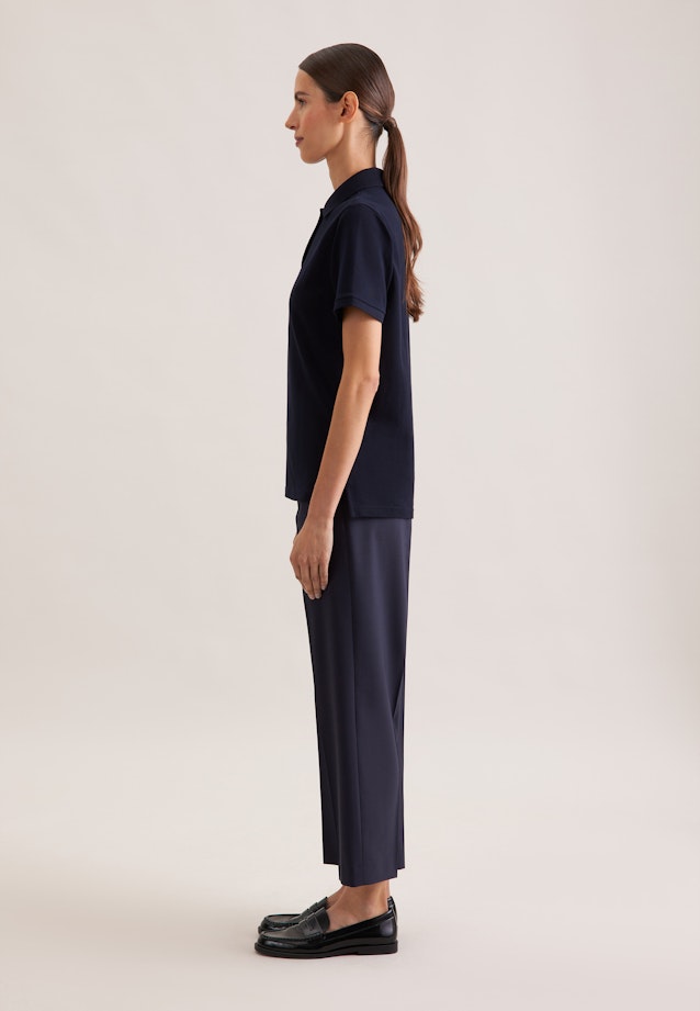 Polo en coton piqué à coupe régulière in Bleu Foncé |  Seidensticker Onlineshop