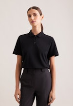 Piqué Poloshirt aus Baumwolle regular fit in Schwarz |  Seidensticker Onlineshop