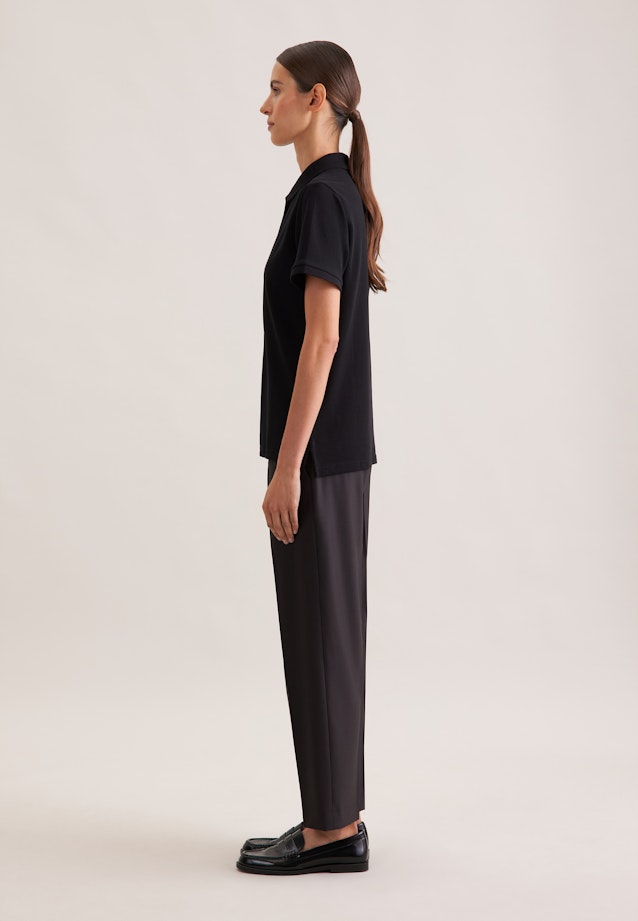 Piqué Poloshirt aus Baumwolle regular fit in Schwarz |  Seidensticker Onlineshop