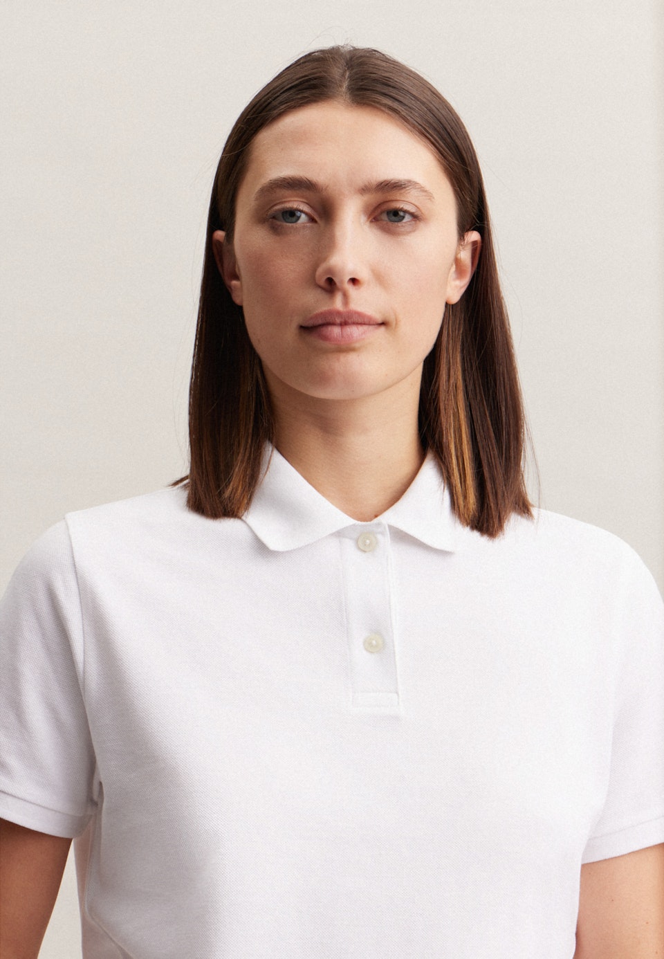 Kragen Polo Shirt Regular Fit in Weiß |  Seidensticker Onlineshop