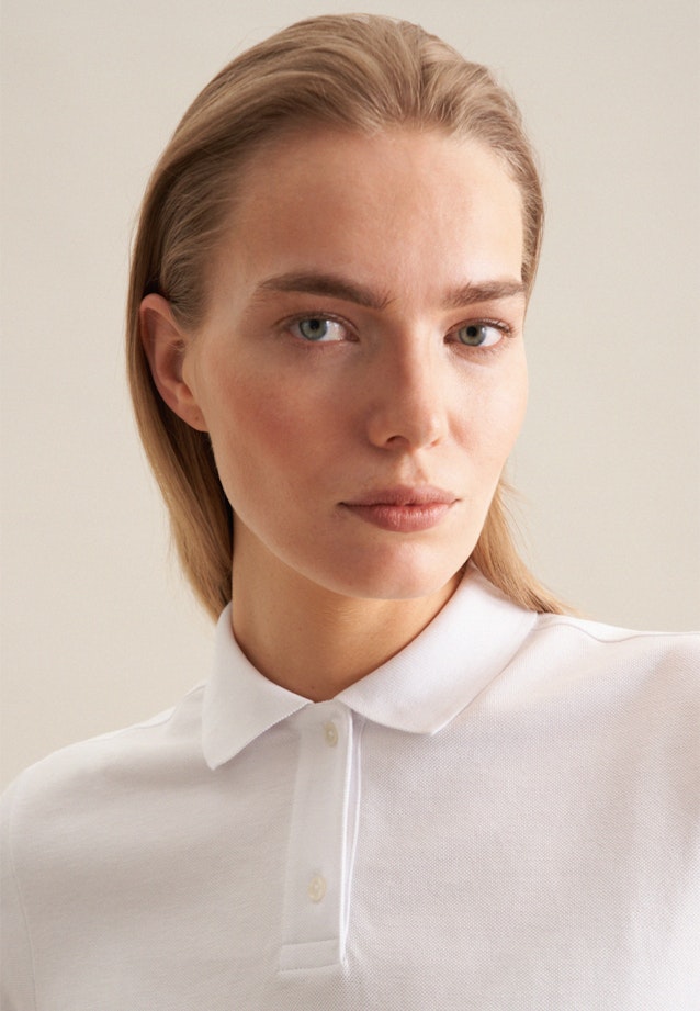 Kragen Polo Shirt Regular in Weiß |  Seidensticker Onlineshop