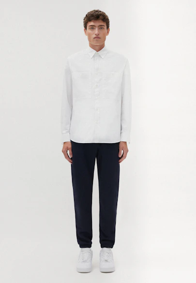 Regular Chemise décontractée Uni in Blanc |  Seidensticker Onlineshop