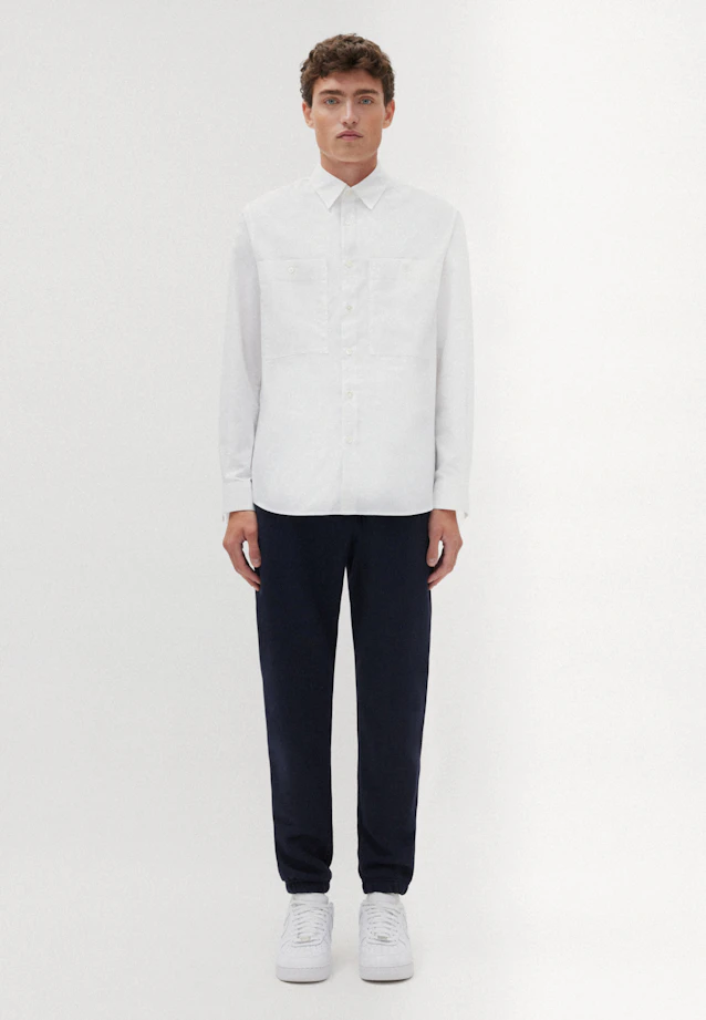 Regular Chemise décontractée Uni in Blanc |  Seidensticker Onlineshop