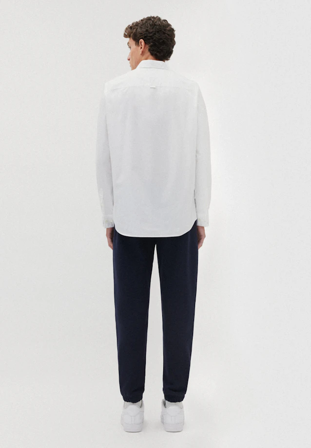 Regular Chemise décontractée Uni in Blanc |  Seidensticker Onlineshop