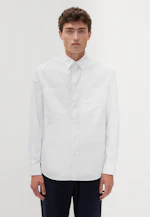 Regular Chemise décontractée Uni in Blanc |  Seidensticker Onlineshop