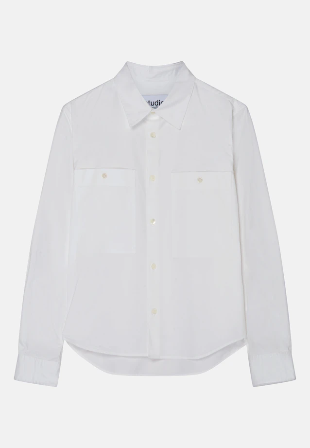 Regular Chemise décontractée Uni in Blanc |  Seidensticker Onlineshop