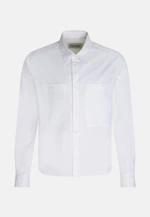 Regular Chemise décontractée Uni in Blanc |  Seidensticker Onlineshop