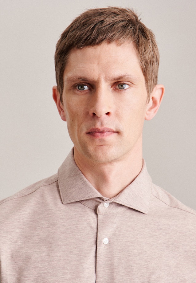 Slim Jerseyhemd Uni in Braun |  Seidensticker Onlineshop