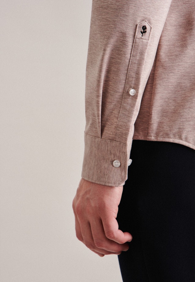 Slim Jerseyhemd Uni in Braun |  Seidensticker Onlineshop