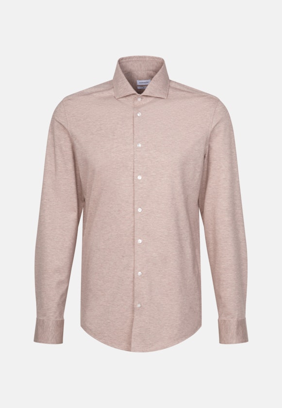 Slim Jerseyhemd Uni in Braun |  Seidensticker Onlineshop
