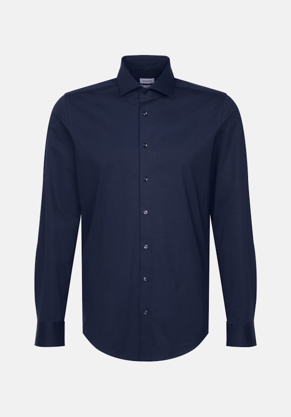 Jersey Jerseyhemd in Slim mit Kentkragen in Dunkelblau |  Seidensticker Onlineshop