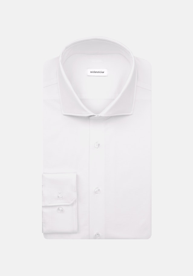 Jersey Jerseyhemd in Slim mit Kentkragen in Weiß |  Seidensticker Onlineshop