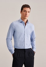 Slim Chemise en jersey Uni in Bleu Clair |  Seidensticker Onlineshop