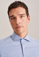 Slim Chemise en jersey Uni in Bleu Clair |  Seidensticker Onlineshop