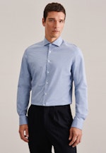 Slim Chemise en jersey Uni in Bleu Clair |  Seidensticker Onlineshop