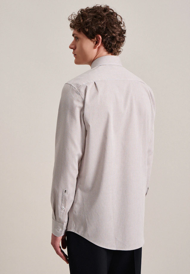 Comfort Business Hemd Karo in Braun |  Seidensticker Onlineshop