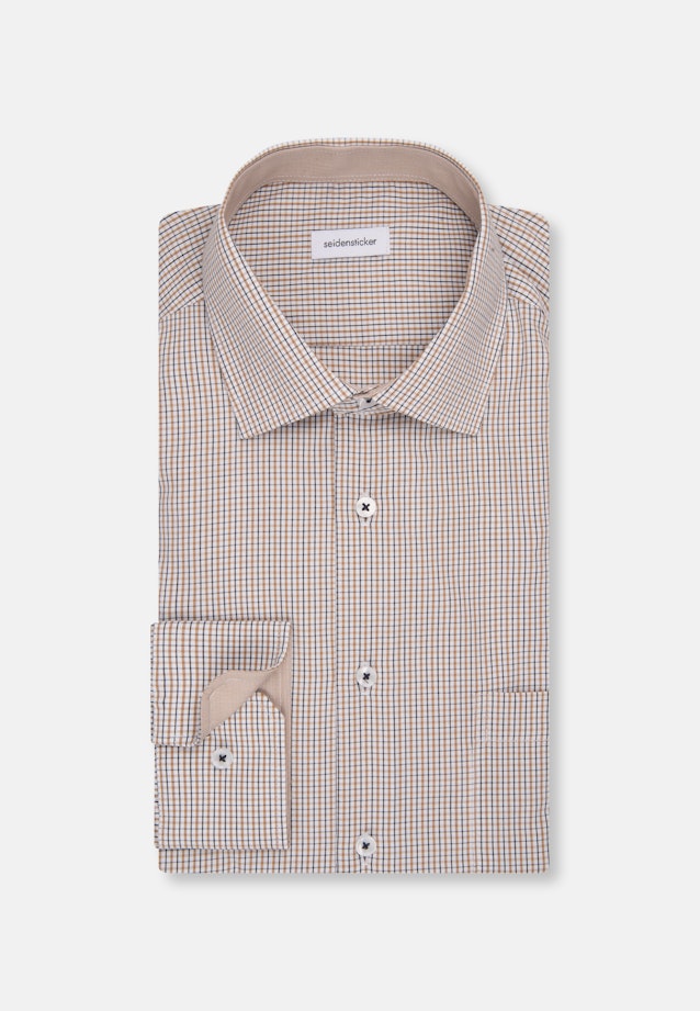 Comfort Business Hemd Karo in Braun |  Seidensticker Onlineshop