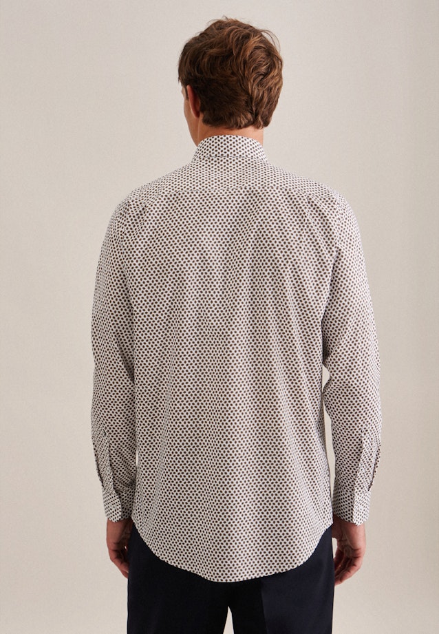 Business Shirt in Comfort with Kent-Collar in Brown | Seidensticker Onlineshop