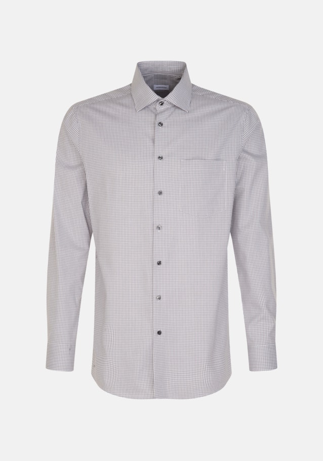 Non-iron Poplin Business Shirt in Comfort with Kent-Collar in Grey |  Seidensticker Onlineshop