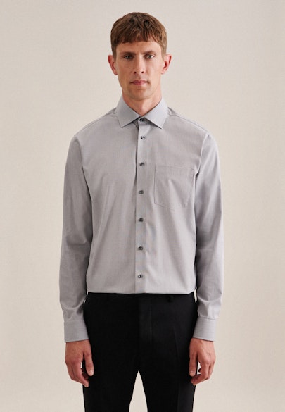 Comfort Business Hemd Uni in Grau |  Seidensticker Onlineshop