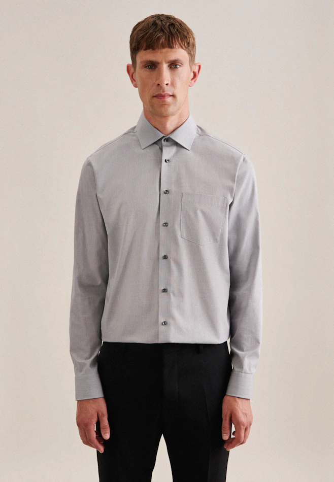 Comfort Business Hemd Uni in Grau | Seidensticker Onlineshop