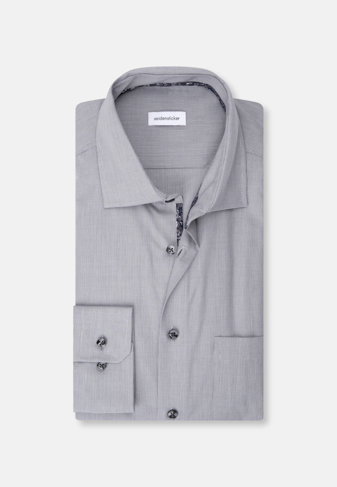 Comfort Business Hemd Uni in Grau | Seidensticker Onlineshop