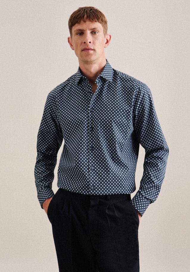 Business Shirt in Comfort with Kent-Collar in Green | Seidensticker Onlineshop