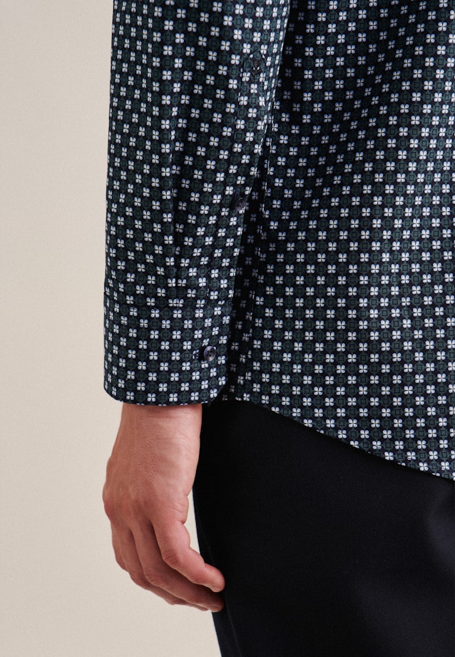 Comfort Business Hemd Druck in Grün |  Seidensticker Onlineshop