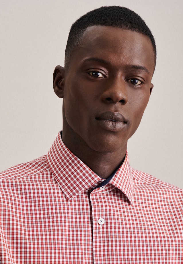 Regular Business Hemd Karo in Orange |  Seidensticker Onlineshop