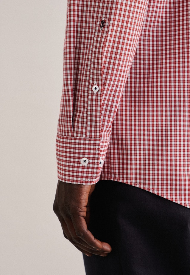 Regular Business Hemd Karo in Orange |  Seidensticker Onlineshop