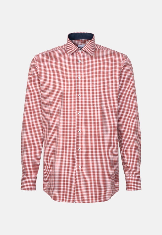 Regular Business Hemd Karo in Orange |  Seidensticker Onlineshop