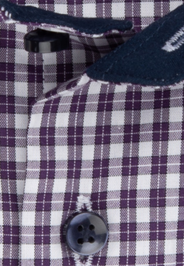 Regular Business shirt Check in Purple |  Seidensticker Onlineshop
