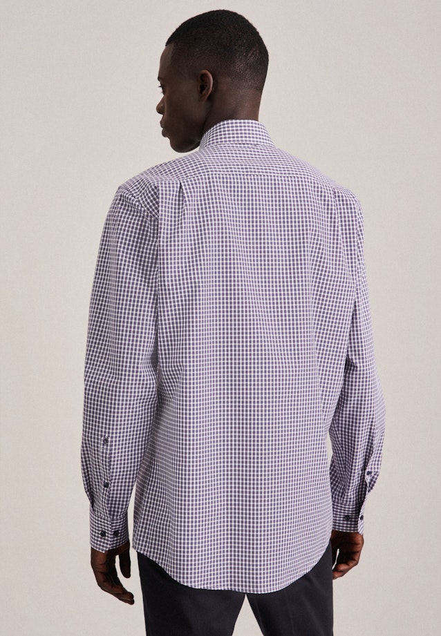 Regular Business shirt Check in Purple |  Seidensticker Onlineshop