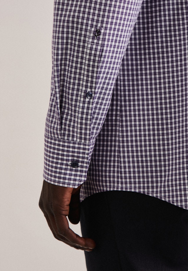 Regular Business shirt Check in Purple |  Seidensticker Onlineshop