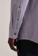 Regular Business shirt Check in Purple |  Seidensticker Onlineshop