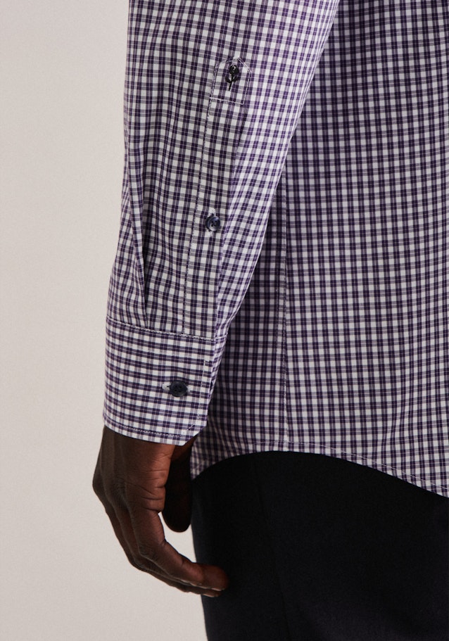 Non-iron Poplin Business Shirt in Regular with Kent-Collar in Purple |  Seidensticker Onlineshop