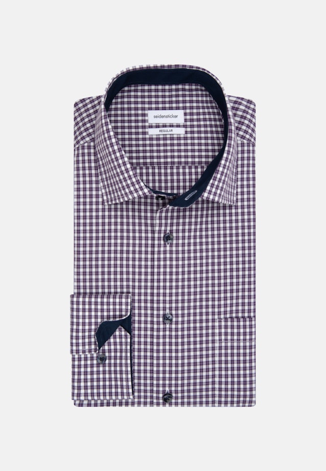Non-iron Popeline Business overhemd in Regular with Kentkraag in Paars |  Seidensticker Onlineshop